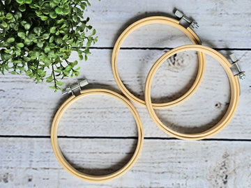 Wooden embroidery hoops